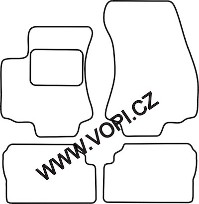 Textil-Autoteppiche Opel Zafira bez 3. řady 1999 - 2004 Carfit (3419)